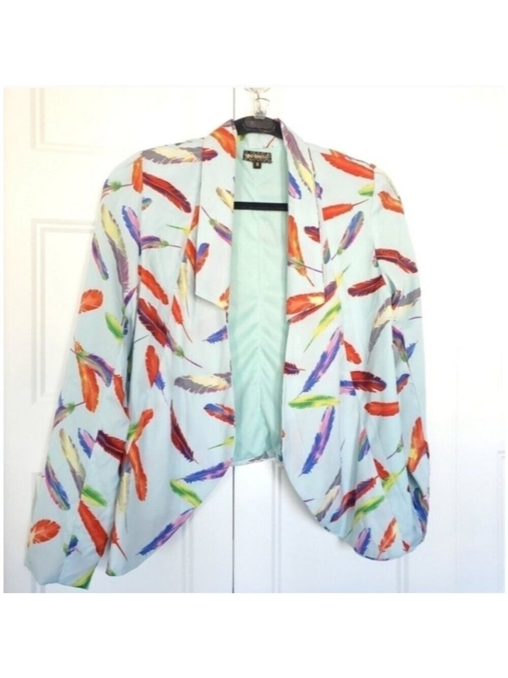 Feather prints light weight blazer Small